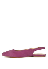 Sozani Genuine Suede Leather Slingback Flats STYLE SOURCE