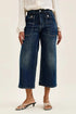 Judy Blue High Waist Wide Crop Utility Jeans with Patch Pocket STYLE SOURCE