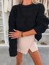 Openwork Round Neck Sweater STYLE SOURCE