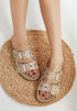 Jayata Metallic Stud Embellished Sliders STYLE SOURCE