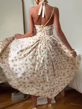Floral Print Halter Neck Midi Dress STYLE SOURCE