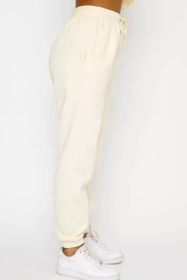 Round Neck Sweatshirt and Joggers Set STYLE SOURCE