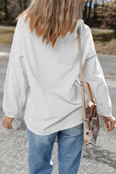 Sequin Lucky Clover Round Neck Long Sleeve Sweatshirt STYLE SOURCE
