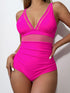 V-Neck One-Piece Swimwear STYLE SOURCE