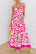 Rose Floral V Neck Crisscross Backless Maxi Dress STYLE SOURCE