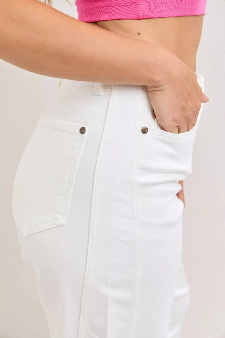 Judy Blue High-Waisted Rigid Magic Panel Barrel Jeans STYLE SOURCE