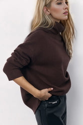 Basic Bae Turtleneck Long Sleeve Dropped Shoulder Sweater STYLE SOURCE