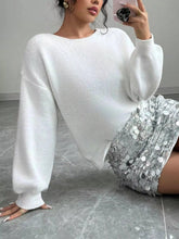 Bow-Decor Dropped Shoulder Knit Cardigan STYLE SOURCE