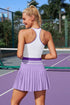 High Waist Pleated Skirt Two Piece Tennis Dress STYLE SOURCE