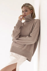 Basic Bae Turtleneck Dropped Shoulder Long Sleeve Sweater STYLE SOURCE