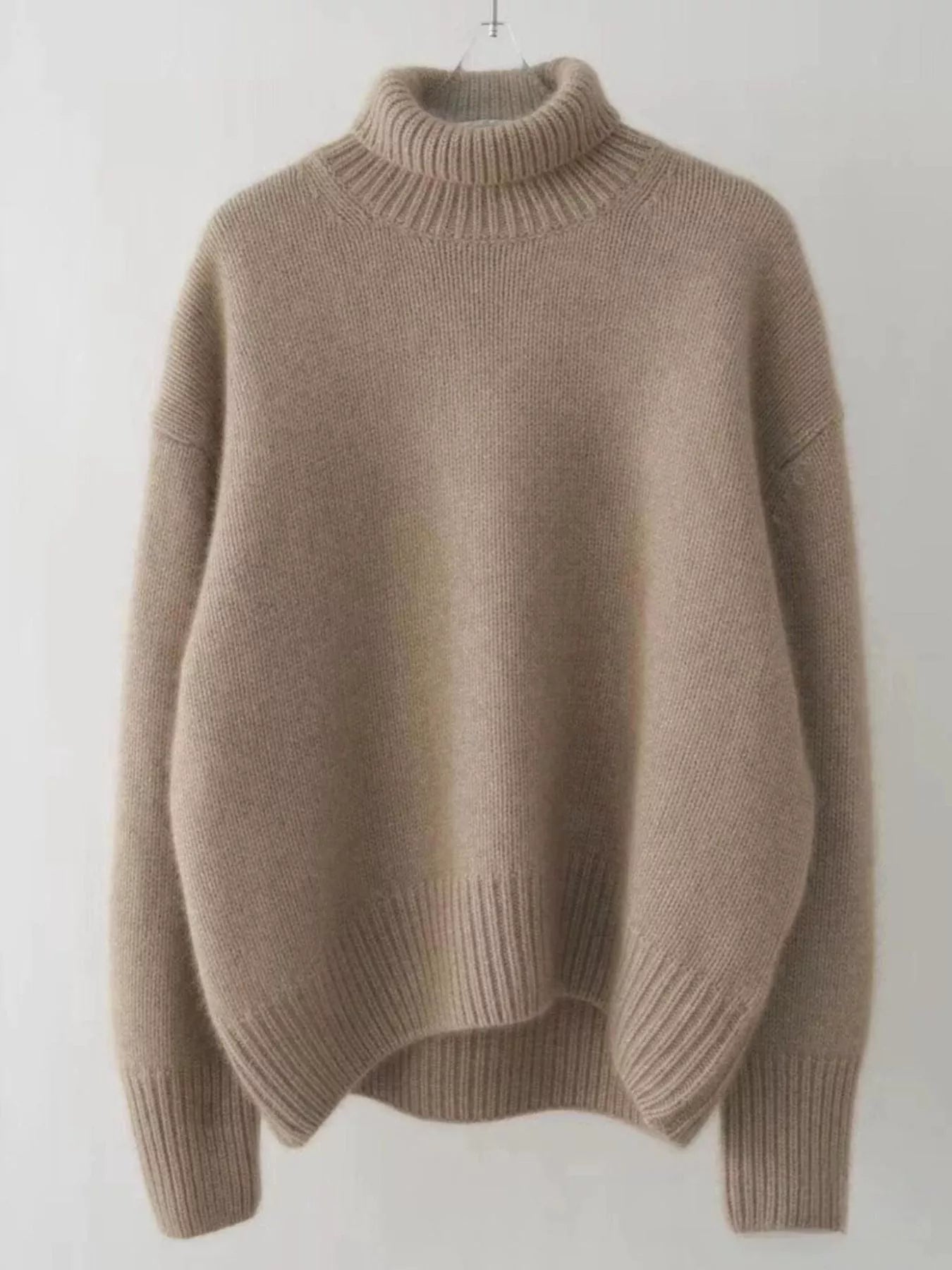Turtleneck Dropped Shoulder Sweater STYLE SOURCE