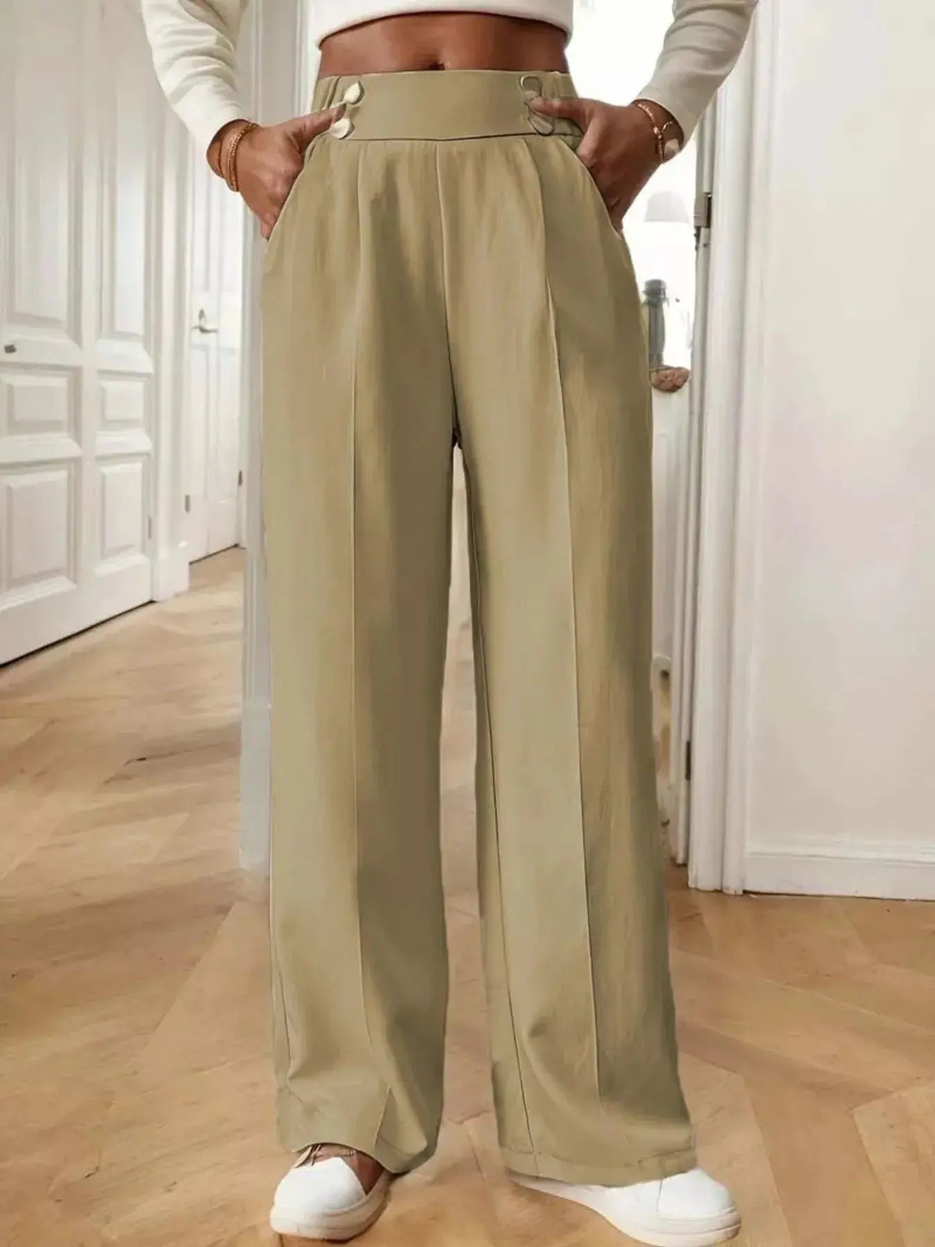 Full Size High-Waisted Wide-Leg Pants Plus Size STYLE SOURCE