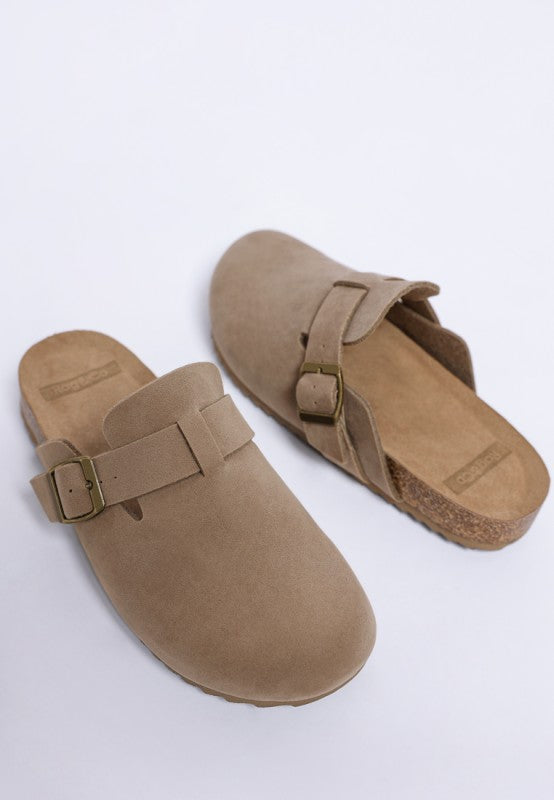Ratiha Buckle Accent Slip-On Footbed Mules STYLE SOURCE