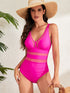 V-Neck Spaghetti Strap One-Piece Swimwear STYLE SOURCE