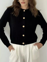 Button Up Texture Knit Cardigan STYLE SOURCE