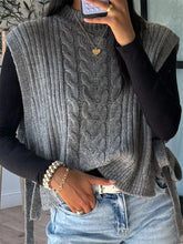 Cable Knit Sweater Vest STYLE SOURCE