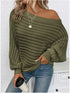 One Shoulder Ribbed Knit Sweater STYLE SOURCE