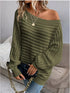 One Shoulder Ribbed Knit Sweater STYLE SOURCE