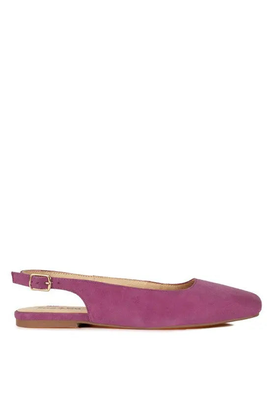 Sozani Genuine Suede Leather Slingback Flats STYLE SOURCE