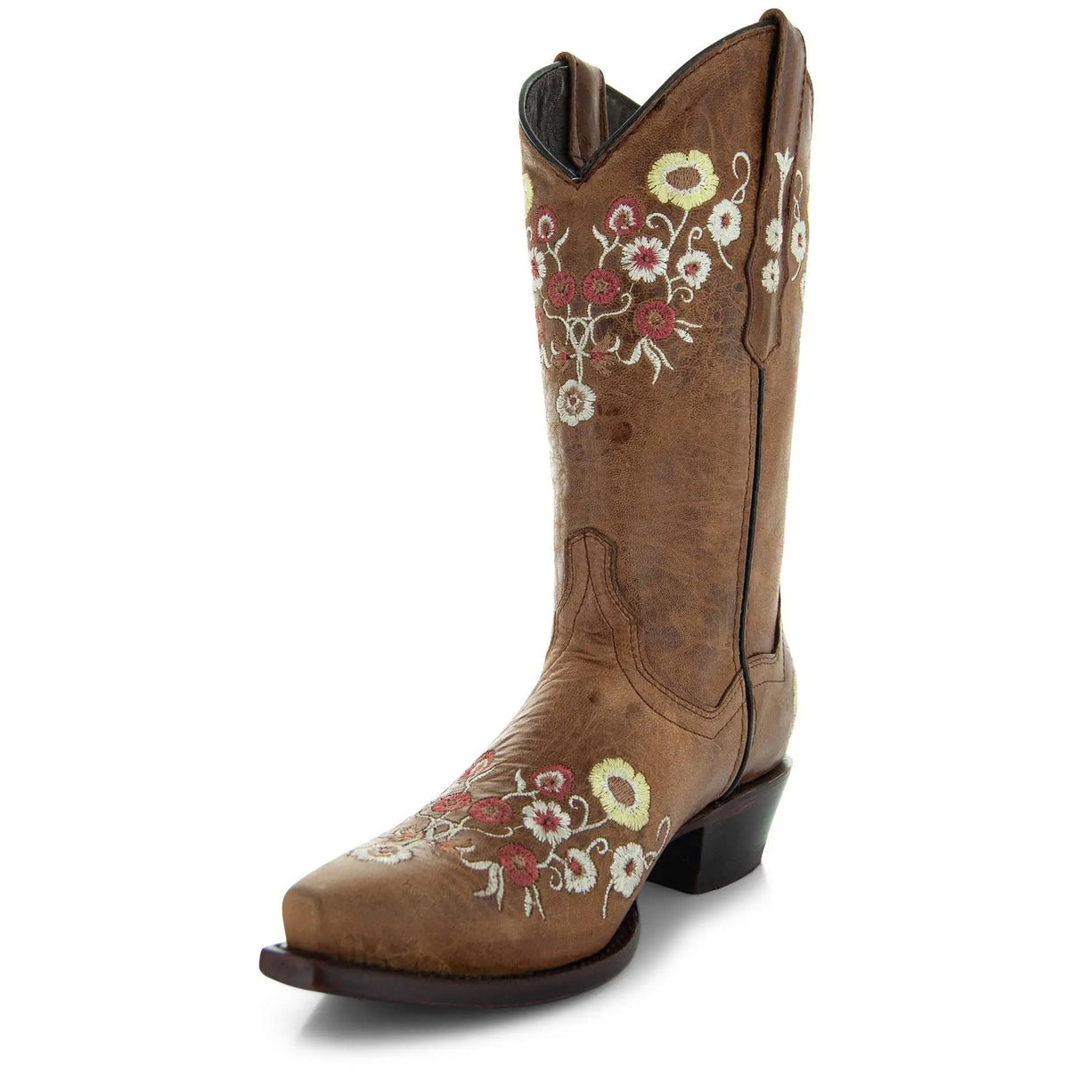 Women's Snipped Toe Western Boots | Floral Showstopper Cowgirl Boots (M50044) STYLE SOURCE