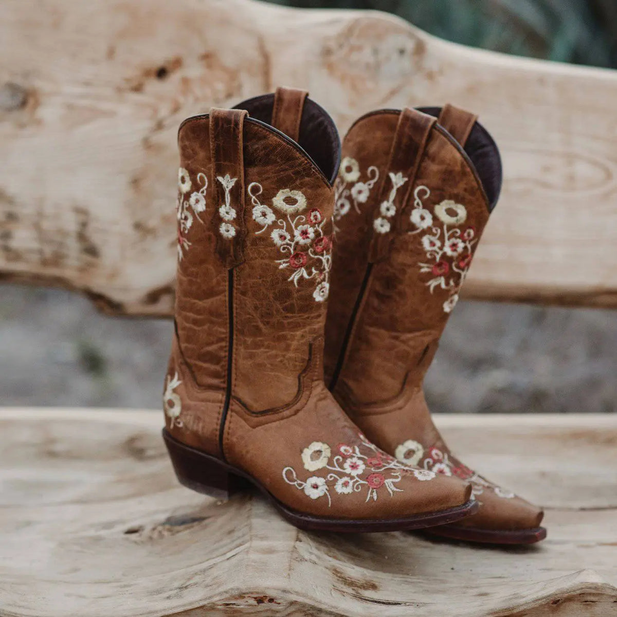 Women's Snipped Toe Western Boots | Floral Showstopper Cowgirl Boots (M50044) STYLE SOURCE