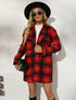 Plaid Collared Longline Coat STYLE SOURCE