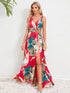 Slit Tied Printed Surplice Dress STYLE SOURCE