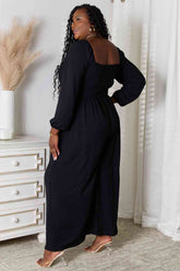 Double Take Square Neck Jumpsuit with Pockets STYLE SOURCE