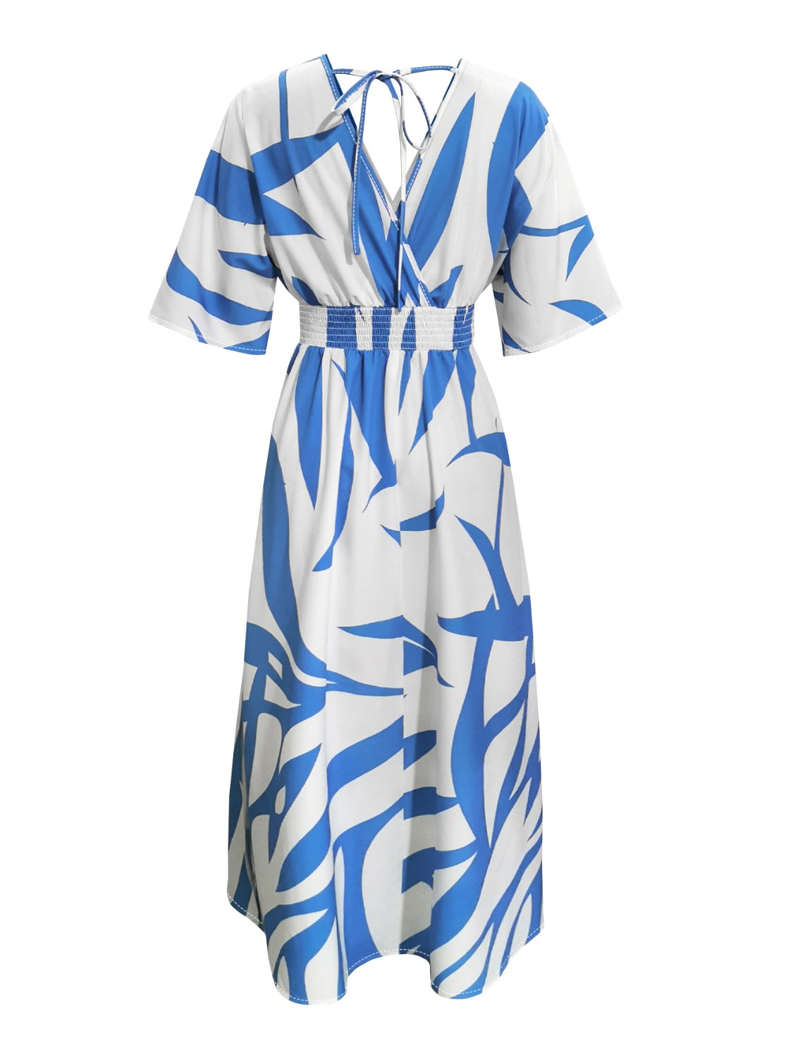 Slit Printed Surplice Maxi Dress STYLE SOURCE