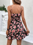 Tied Rose Print Spaghetti Strap Dress STYLE SOURCE