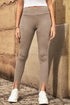 High Waist Ribbed Slit Leggings STYLE SOURCE