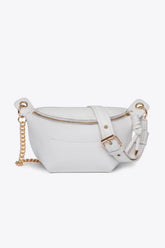 PU Leather Chain Strap Crossbody Bag STYLE SOURCE