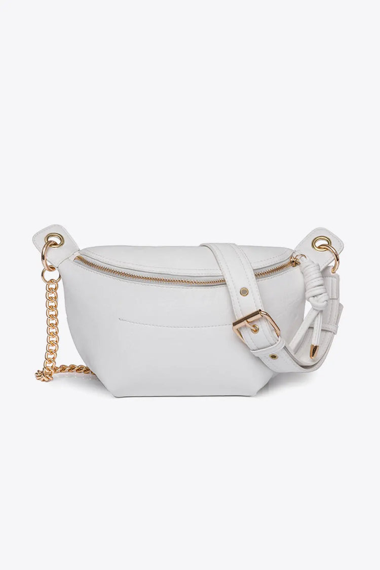 PU Leather Chain Strap Crossbody Bag STYLE SOURCE