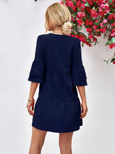 V-Neck Flare Sleeve Mini Dress STYLE SOURCE