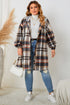 Plus Size Plaid Drop Shoulder Hooded Coat STYLE SOURCE