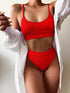 Scoop Neck Spaghetti Strap Two-Piece Swim Set STYLE SOURCE