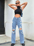 Distressed Slit Jeans STYLE SOURCE