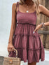 Frill Spaghetti Strap Tiered Dress STYLE SOURCE