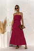 Strapless Tie Waist Tiered Maxi Dress STYLE SOURCE