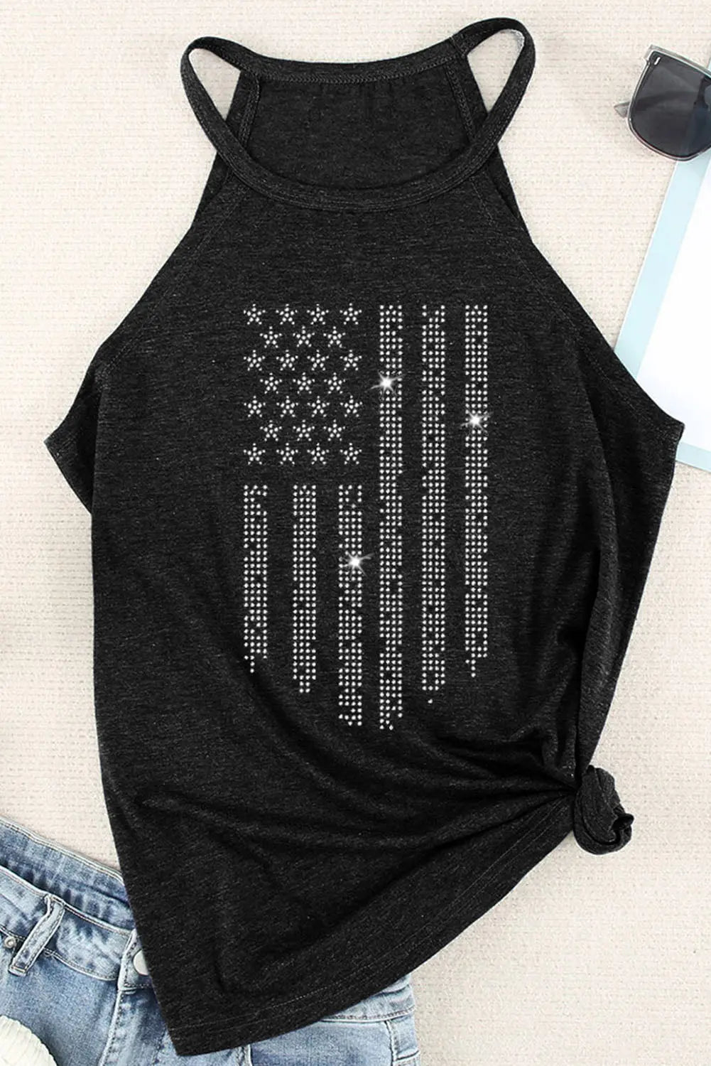 Graphic Grecian Neck Tank STYLE SOURCE