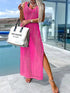 Openwork Slit Cutout Wide Strap Dress STYLE SOURCE