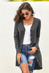 V-Neck Long Sleeve Cardigan with Pocket STYLE SOURCE