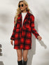 Plaid Collared Longline Coat STYLE SOURCE