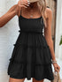 Frill Spaghetti Strap Tiered Dress STYLE SOURCE