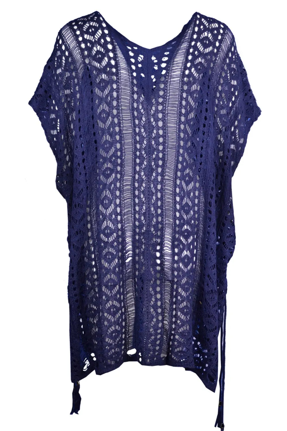 Cutout V-Neck Cover-Up with Tassel STYLE SOURCE