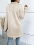 Contrast Button Up Lapel Collar Long Sleeve Coat STYLE SOURCE