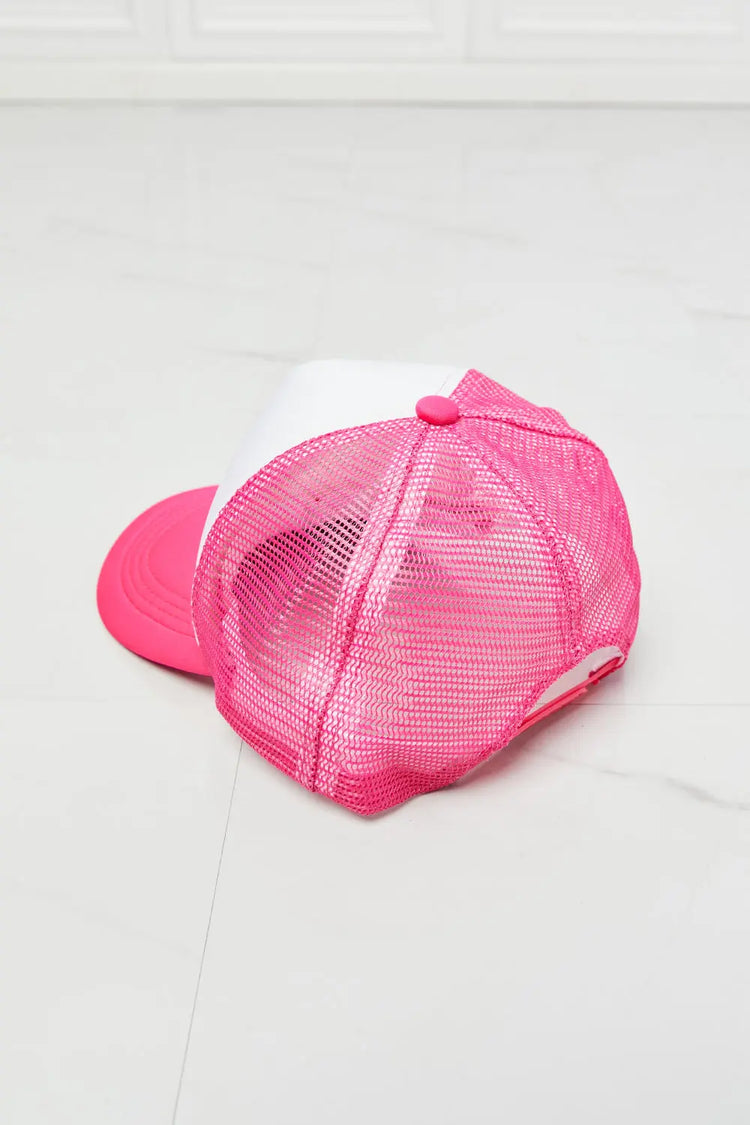 Fame Falling For You Trucker Hat in Pink STYLE SOURCE