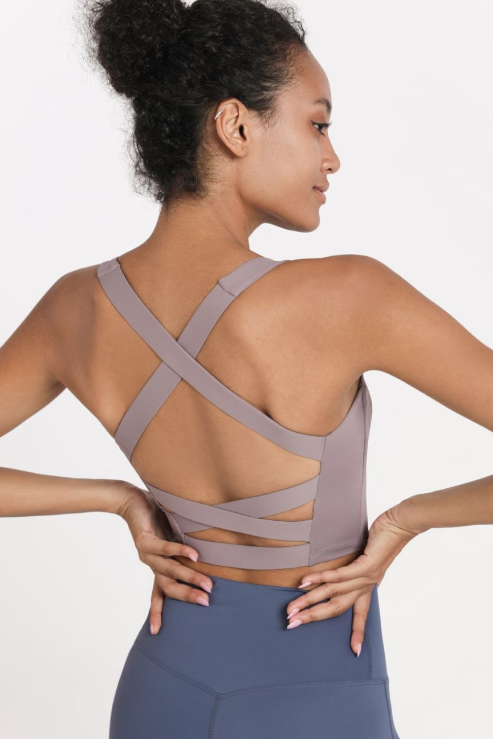 Crisscross Open Back Cropped Sports Cami STYLE SOURCE