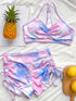 Tie-Dye Spaghetti Strap Top and Drawstring Shorts Swim Set STYLE SOURCE