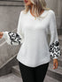 Contrast Drop Shoulder Round Neck Sweater STYLE SOURCE